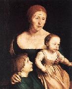 Hans holbein the younger The Artist's Family oil
